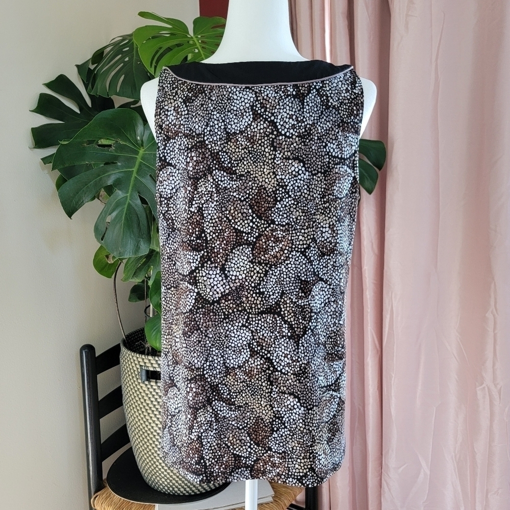 Christopher & Banks Tank Blouse Dotted Neutral Colors Size Large EUC - Picture 2 of 8